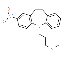 ChemSpider 2D Image | 5H-Dibenz(b,f)azepine-5-propanamine, 10,11-dihydro-N,N-dimethyl-2-nitro- | C19H23N3O2