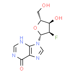 ChemSpider 2D Image | 2'-Deoxy-2'-fluoroinosine | C10H11FN4O4