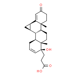 ChemSpider 2D Image | 3-[(1aR,5aR,5bS,7aS,8S,11aS,11bR,11cR)-8-Hydroxy-5a,7a-dimethyl-3-oxo-1a,3,4,5,5a,5b,6,7,7a,8,11,11a,11b,11c-tetradecahydro-1H-cyclopropa[g]chrysen-8-yl]propanoic acid | C24H32O4