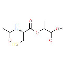 ChemSpider 2D Image | 2-[(N-Acetyl-L-cysteinyl)oxy]propanoic acid | C8H13NO5S