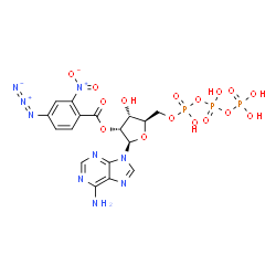 ChemSpider 2D Image | 2'-O-(4-Azido-2-nitrobenzoyl)adenosine 5'-(tetrahydrogen triphosphate) | C17H18N9O16P3