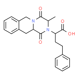 ChemSpider 2D Image | 2-(3-Methyl-1,4-dioxo-1,3,4,6,11,11a-hexahydro-2H-pyrazino[1,2-b]isoquinolin-2-yl)-4-phenylbutanoic acid | C23H24N2O4