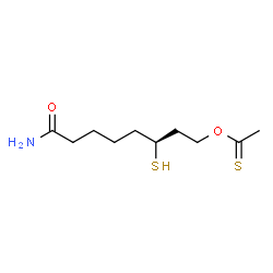 ChemSpider 2D Image | O-[(3S)-8-Amino-8-oxo-3-sulfanyloctyl] ethanethioate | C10H19NO2S2