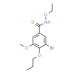 ChemSpider 2D Image | 3-Bromo-N-ethoxy-5-methoxy-4-propoxybenzamide | C13H18BrNO4