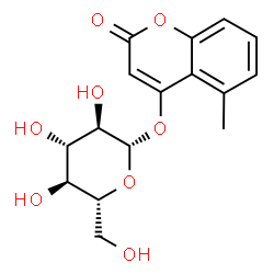 ChemSpider 2D Image | 5-Methyl-2-oxo-2H-chromen-4-yl beta-D-glucopyranoside | C16H18O8