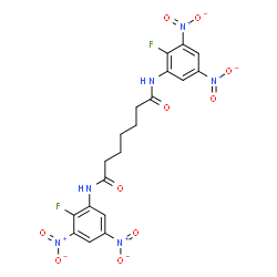 ChemSpider 2D Image | N,N'-Bis(2-fluoro-3,5-dinitrophenyl)heptanediamide | C19H16F2N6O10