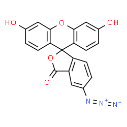 ChemSpider 2D Image | 5-Azido-3',6'-dihydroxy-3H-spiro[2-benzofuran-1,9'-xanthen]-3-one | C20H11N3O5