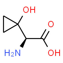 ChemSpider 2D Image | (2S)-Amino(1-hydroxycyclopropyl)acetic acid | C5H9NO3