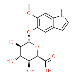 ChemSpider 2D Image | 6-Methoxy-1H-indol-5-yl Î²-D-glucopyranosiduronic acid | C15H17NO8