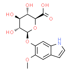 ChemSpider 2D Image | 5-Methoxy-1H-indol-6-yl Î²-D-glucopyranosiduronic acid | C15H17NO8