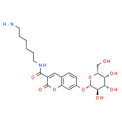 ChemSpider 2D Image | N-(6-Aminohexyl)-7-(beta-D-galactopyranosyloxy)-2-oxo-2H-chromene-3-carboxamide | C22H30N2O9