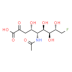 ChemSpider 2D Image | (4S,5R,6R,7S,8S)-5-Acetamido-9-fluoro-4,6,7,8-tetrahydroxy-2-oxononanoic acid | C11H18FNO8
