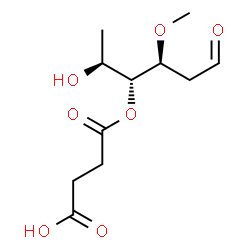 ChemSpider 2D Image | 4-O-(3-Carboxypropanoyl)-2,6-dideoxy-3-O-methyl-L-lyxo-hexose | C11H18O7