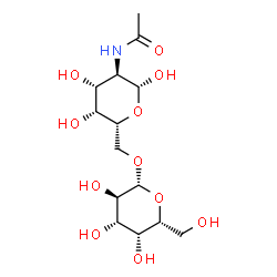 ChemSpider 2D Image | 2-Acetamido-2-deoxy-6-O-beta-D-galactopyranosyl-beta-D-galactopyranose | C14H25NO11