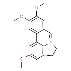 ChemSpider 2D Image | 2,9,10-Trimethoxy-1,2,3,6,7,12,15,16-octadehydrogalanthan-6-ium | C18H18NO3
