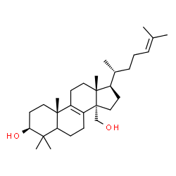 ChemSpider 2D Image | (3beta,5xi)-Lanosta-8,24-diene-3,30-diol | C30H50O2