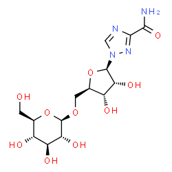 ChemSpider 2D Image | 1-[5-O-(beta-D-Glucopyranosyl)-beta-D-ribofuranosyl]-1H-1,2,4-triazole-3-carboxamide | C14H22N4O10