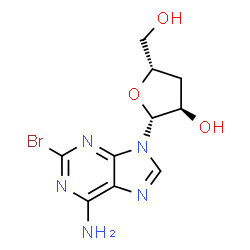 ChemSpider 2D Image | 2-Bromo-3'-deoxyadenosine | C10H12BrN5O3
