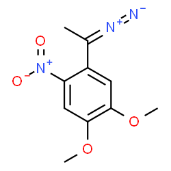 ChemSpider 2D Image | 1-(4,5-dimethoxy-2-nitrophenyl)diazoethane | C10H11N3O4