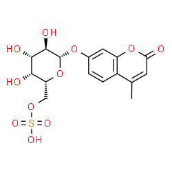 ChemSpider 2D Image | 4-Methyl-2-oxo-2H-chromen-7-yl 6-O-sulfo-beta-D-galactopyranoside | C16H18O11S