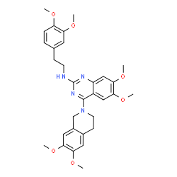 ChemSpider 2D Image | 4-(6,7-Dimethoxy-3,4-dihydro-2(1H)-isoquinolinyl)-N-[2-(3,4-dimethoxyphenyl)ethyl]-6,7-dimethoxy-2-quinazolinamine | C31H36N4O6