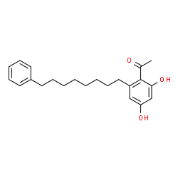 ChemSpider 2D Image | 1-[2,4-Dihydroxy-6-(8-phenyloctyl)phenyl]ethanone | C22H28O3