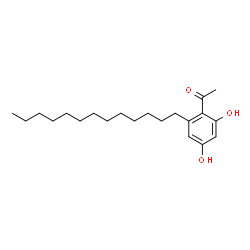 ChemSpider 2D Image | 1-(2,4-Dihydroxy-6-tridecylphenyl)ethanone | C21H34O3