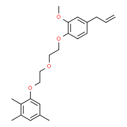 ChemSpider 2D Image | 1-{2-[2-(4-Allyl-2-methoxyphenoxy)ethoxy]ethoxy}-2,3,5-trimethylbenzene | C23H30O4