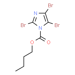 ChemSpider 2D Image | Butyl 2,4,5-tribromo-1H-imidazole-1-carboxylate | C8H9Br3N2O2