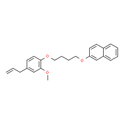 ChemSpider 2D Image | 2-[4-(4-Allyl-2-methoxyphenoxy)butoxy]naphthalene | C24H26O3