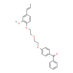 ChemSpider 2D Image | {4-[2-(2-{2-Methoxy-4-[(1E)-1-propen-1-yl]phenoxy}ethoxy)ethoxy]phenyl}(phenyl)methanone | C27H28O5