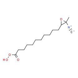 ChemSpider 2D Image | 11-(3-Isocyano-3-methyl-2-oxiranyl)undecaneperoxoic acid | C15H25NO4