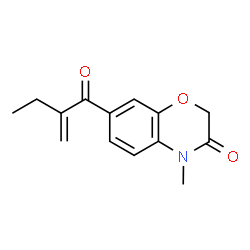 ChemSpider 2D Image | 4-Methyl-7-(2-methylenebutanoyl)-2H-1,4-benzoxazin-3(4H)-one | C14H15NO3