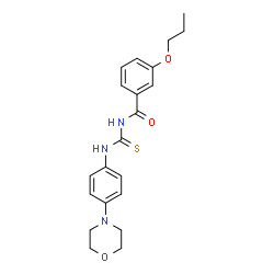 ChemSpider 2D Image | 1-[4-(MORPHOLIN-4-YL)PHENYL]-3-(3-PROPOXYBENZOYL)THIOUREA | C21H25N3O3S