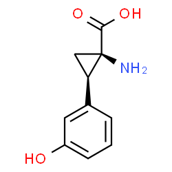 ChemSpider 2D Image | (1R,2R)-1-Amino-2-(3-hydroxyphenyl)cyclopropanecarboxylic acid | C10H11NO3