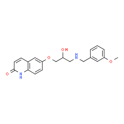 ChemSpider 2D Image | 6-{2-hydroxy-3-[(3-methoxybenzyl)amino]propoxy}quinolin-2-ol | C20H22N2O4