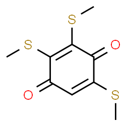 ChemSpider 2D Image | 2,3,5-Tris(methylsulfanyl)-1,4-benzoquinone | C9H10O2S3