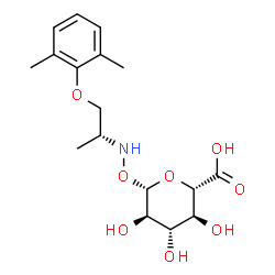 ChemSpider 2D Image | 1-O-{[(2R)-1-(2,6-Dimethylphenoxy)-2-propanyl]amino}-beta-D-glucopyranuronic acid | C17H25NO8