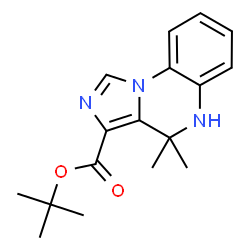 ChemSpider 2D Image | TERT-BUTYL 4,4-DIMETHYL-5H-IMIDAZO[1,5-A]QUINOXALINE-3-CARBOXYLATE | C17H21N3O2