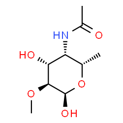 ChemSpider 2D Image | 4-Acetamido-4,6-dideoxy-2-O-methyl-alpha-L-galactopyranose | C9H17NO5