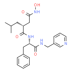 ChemSpider 2D Image | (2R)-N~4~-Hydroxy-2-isobutyl-N~1~-{(2S)-1-oxo-3-phenyl-1-[(3-pyridinylmethyl)amino]-2-propanyl}succinamide | C23H30N4O4