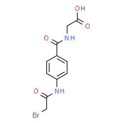 ChemSpider 2D Image | N-{4-[(Bromoacetyl)amino]benzoyl}glycine | C11H11BrN2O4