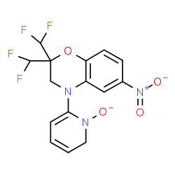 ChemSpider 2D Image | 6-[2,2-Bis(difluoromethyl)-6-nitro-2,3-dihydro-4H-1,4-benzoxazin-4-yl]-1(2H)-pyridinolate | C15H12F4N3O4