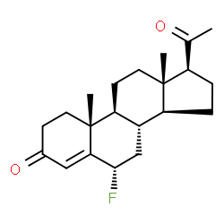 ChemSpider 2D Image | 6alpha-Fluoroprogesterone | C21H29FO2