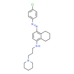 ChemSpider 2D Image | 4-[(E)-(4-Chlorophenyl)diazenyl]-N-[3-(1-piperidinyl)propyl]-5,6,7,8-tetrahydro-1-naphthalenamine | C24H31ClN4