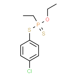 ChemSpider 2D Image | S-(4-Chlorophenyl) O-ethyl ethylphosphonodithioate | C10H14ClOPS2