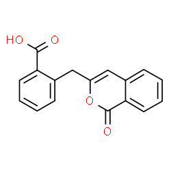 ChemSpider 2D Image | 2-[(1-Oxo-1H-isochromen-3-yl)methyl]benzoic acid | C17H12O4