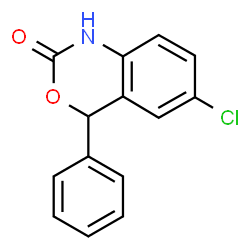 ChemSpider 2D Image | 6-Chloro-4-phenyl-1,4-dihydro-2H-3,1-benzoxazin-2-one | C14H10ClNO2