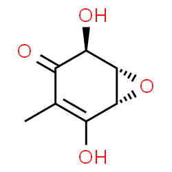 ChemSpider 2D Image | (1S,2S,6S)-2,5-Dihydroxy-4-methyl-7-oxabicyclo[4.1.0]hept-4-en-3-one | C7H8O4