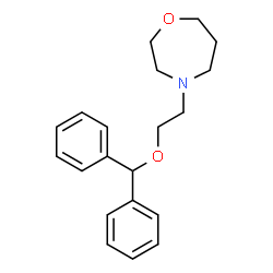 ChemSpider 2D Image | 4-[2-(Diphenylmethoxy)ethyl]-1,4-oxazepane | C20H25NO2